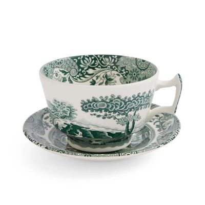 ☆グリーンイタリアン ブレックファーストカップ＆ソーサー | Spode