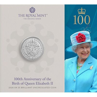 ☆エリザベス2世生誕100周年記念5ポンド白銅貨 | ROYALMINT