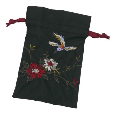★【産直】花鳥刺繍晴雨兼用ミニ折りたたみ日傘