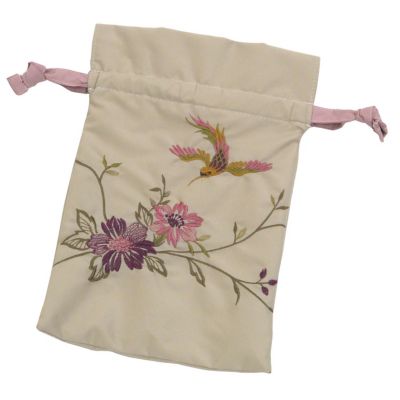 ★【産直】花鳥刺繍晴雨兼用ミニ折りたたみ日傘