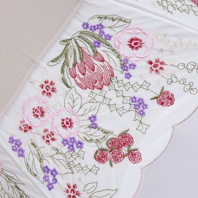 ★【産直】花束みたいな刺繍かわず張り晴雨兼用長日傘