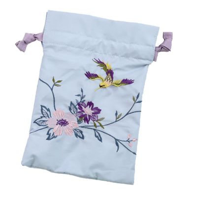 ★【産直】花鳥刺繍晴雨兼用ミニ折りたたみ日傘