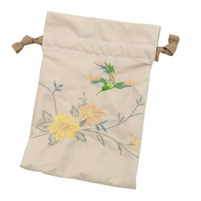 ★【産直】花鳥刺繍晴雨兼用ミニ折りたたみ日傘
