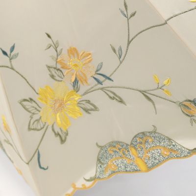 ☆【産直】花鳥刺繍かわず張り晴雨兼用長日傘 | 京都/シノワズリー