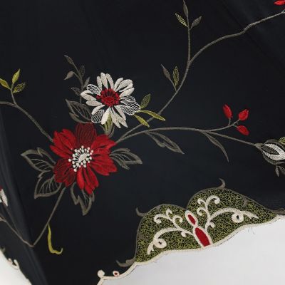 ★【産直】花鳥刺繍かわず張り晴雨兼用長日傘