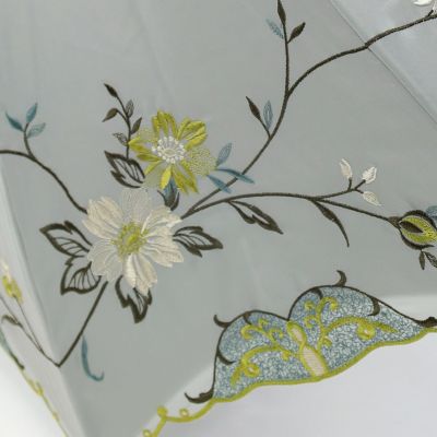 ☆【産直】花鳥刺繍かわず張り晴雨兼用長日傘 | 京都/シノワズリー