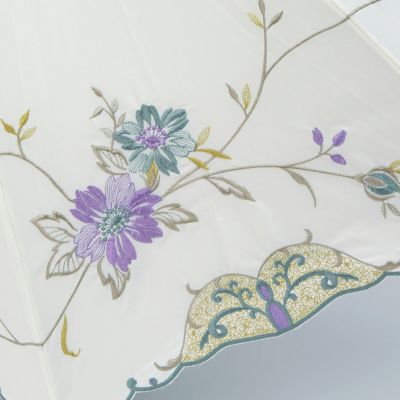 ☆【産直】花鳥刺繍かわず張り晴雨兼用長日傘 | 京都/シノワズリー