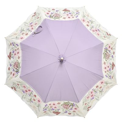 ★【産直】花束みたいな刺繍かわず張り晴雨兼用長日傘