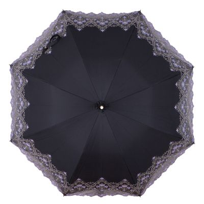 ★【産直】ダマスクオーガンジーカットワーク刺繍かわず張り晴雨兼用長日傘