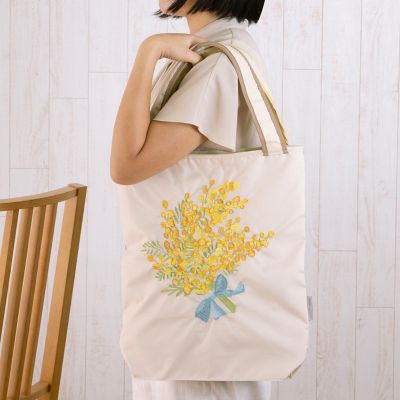 ☆【産直】ミモザ刺繍 防水・撥水トートバッグ | 京都/シノワズリー