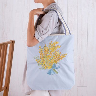 ☆【産直】ミモザ刺繍 防水・撥水トートバッグ | 京都/シノワズリー