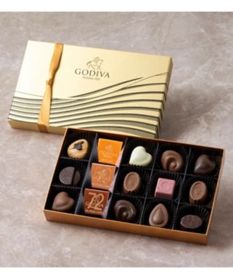 ＜GODIVA＞【夏季配送】ハート　オブ　ゴールド　コレクション　１５粒入
