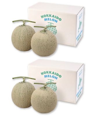 21622 2箱（4玉）北海道産 赤肉メロン（特大玉）約2kg