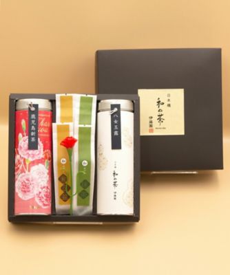 ＜日本橋　和の茶　伊藤園＞【母の日】母の日スリム缶　ティーバッグ２種・和サブレセット