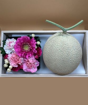 【母の日】０７６．静岡県産マスクメロン×アレンジメントフラワー
