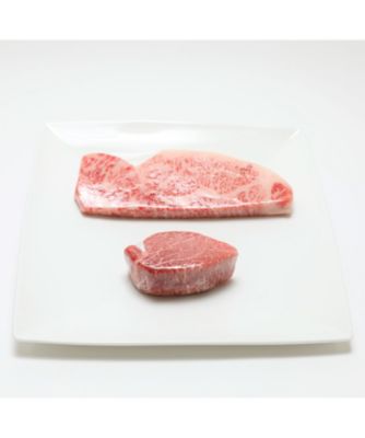 ＜片葉三＞【母の日】雪降り和牛尾花沢サーロイン・ヒレステーキセット