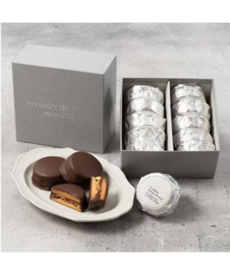 ＜maison du miel＞【母の日】０６５．マカダミアとキャラメルのショコラサンド１０個入り