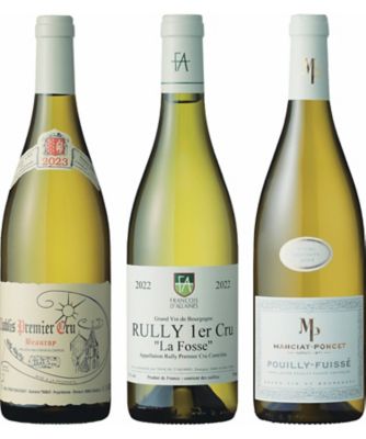 【お値下げ!】飲み比べ♪希少ブルゴーニュ白ワイン 3本セット♪ 25．1級畑を愉しむ ブルゴーニュ産村名別白ワイン飲みくらべ3本