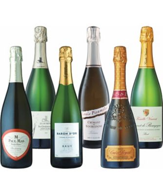 ワイン フランス産　2本セット　新品 37．フランス各地を巡る瓶内二次発酵スパークリングワイン6本セット
