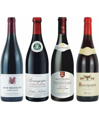 新品未開封 赤ワイン ブルゴーニュ産ピノノワール 計4本まとめ 64．ブルゴーニュの気品を飲みくらべるピノ・ノワール赤ワイン4本