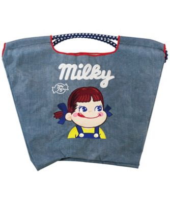 ＜西洋菓子舗　不二家＞Ｂａｌｌ＆Ｃｈａｉｎコラボ　ショッピングバッグ　デニム