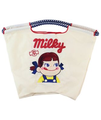 ＜西洋菓子舗　不二家＞Ｂａｌｌ＆Ｃｈａｉｎコラボ　ショッピングバッグ　アイボリー