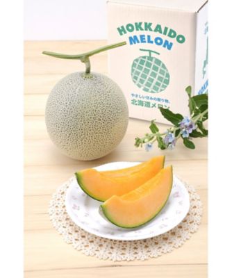 21824 1箱（1玉）北海道産 赤肉メロン（特大玉）約2kg