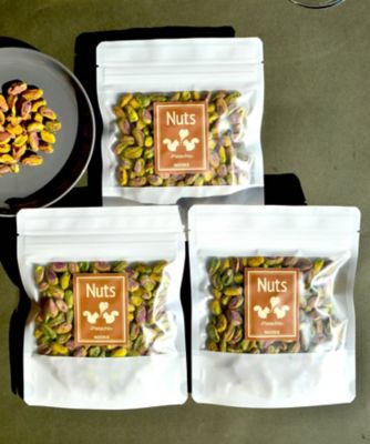＜NOOKS FOODS＞ローストピスタチオ（無塩）１００ｇ×３袋セット
