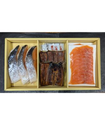 〈魚勢〉時鮭・サーモントラウト・うなぎ蒲焼セット　コンビＢ　限定１０