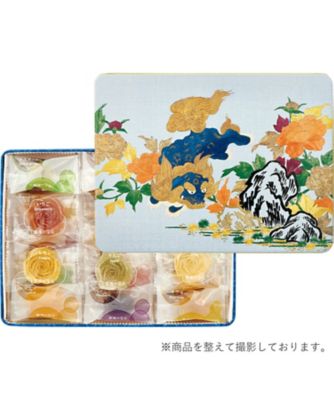 京都国立博物館 限定ギフト〈彩果の宝石〉掛下帯 浅葱繻子地牡丹に獅子
