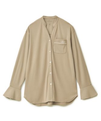 ReFa バイタルウェア スリープウェア Mサイズ WOMEN ベージュ リファ バイタルウェア〉モイストスムース スタンドカラースリープ