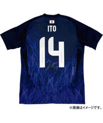 伊東純也 直筆サイン入り日本代表2024ホームユニフォーム特製