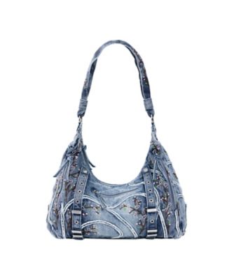 ＜Desigual (Women)＞桜ステッチワーク　デニムショルダーバッグ　２６ＳＡＸＤ３８