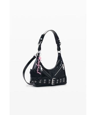 Desigual デシグァル ハンドバッグ ショルダー ポーチ26SAXO03 猫チャーム付き バックルディテール ショルダーバッグ