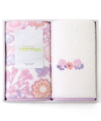 ホットマン〉1秒タオル クッカ ハンドタオルセット（ピンク