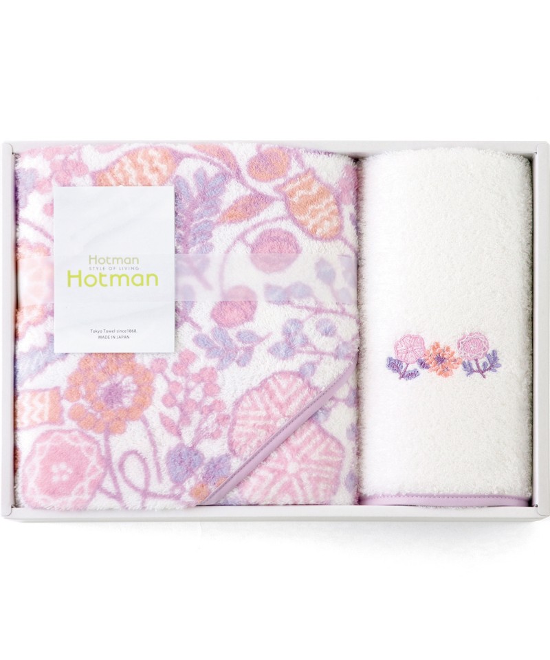 〈ホットマン〉１秒タオル　クッカ　タオルセット（ピンク）【５９８８０３】