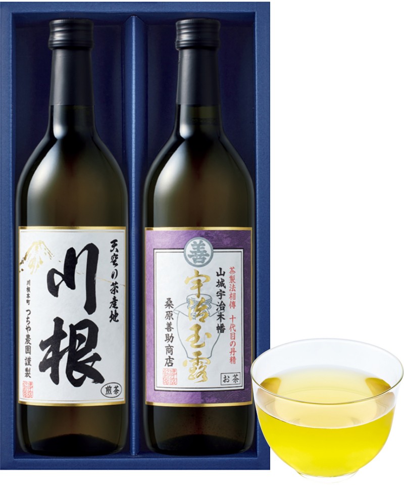 〈愛国製茶〉ボトリングティー　川根茶・宇治玉露詰合せ【６７１０７３】