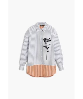 ストライプ柄のロングシャツ 26SWCW03 | Desigual (Women