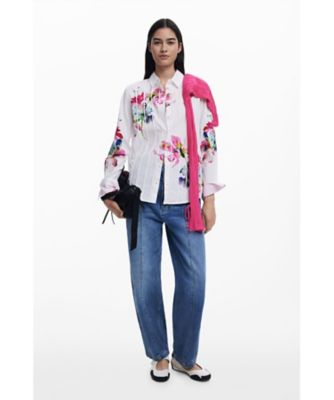 花柄プリーツシャツ 長袖 花柄プリーツ長袖シャツ 26SWCW11 | Desigual (Women