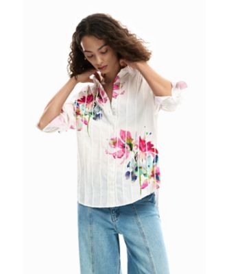 花柄プリーツ長袖シャツ 26SWCW11 | Desigual (Women