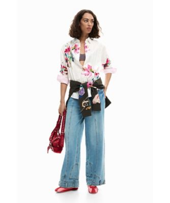 花柄プリーツシャツ 長袖 花柄プリーツ長袖シャツ 26SWCW11 | Desigual (Women