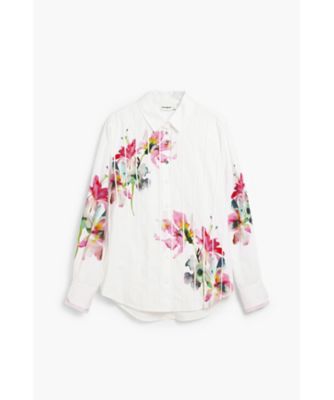 花柄プリーツシャツ 長袖 花柄プリーツ長袖シャツ 26SWCW11 | Desigual (Women