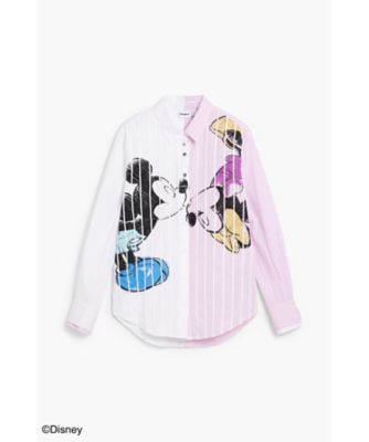 ＜Desigual (Women)＞ミッキーとミニーのロングスリーブシャツ　ディズニー　２６ＳＷＣＷ１９