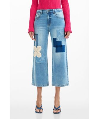 ＜Desigual (Women)＞クロシェパッチデニムパンツ　２６ＳＷＤＤ２４