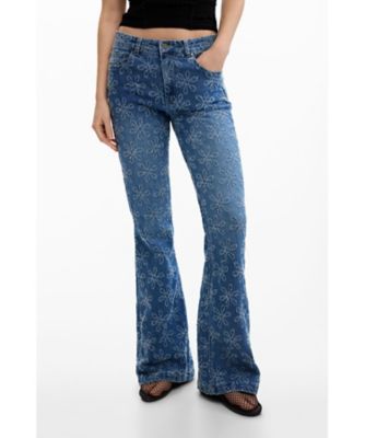 ＜Desigual (Women)＞フラワーフレアデニムパンツ　２６ＳＷＤＤＸＮ