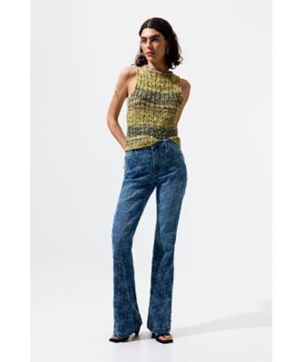 フラワーフレアデニムパンツ 26SWDDXN | Desigual (Women