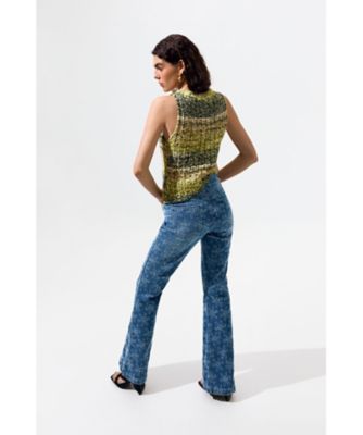 フラワーフレアデニムパンツ 26SWDDXN | Desigual (Women