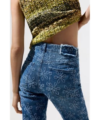 フラワーフレアデニムパンツ 26SWDDXN | Desigual (Women