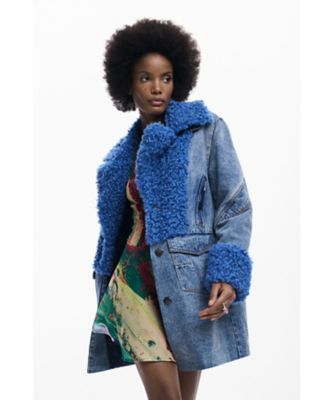 ＜Desigual (Women)＞デニムとファーのハイブリッドコート　２６ＳＷＥＷＸ１
