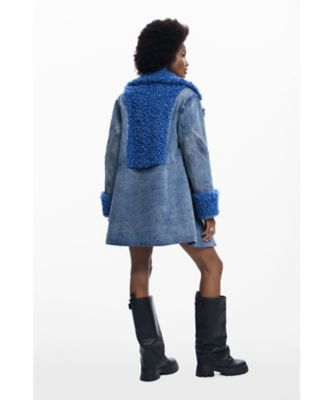 デニムとファーのハイブリッドコート 26SWEWX1 | Desigual